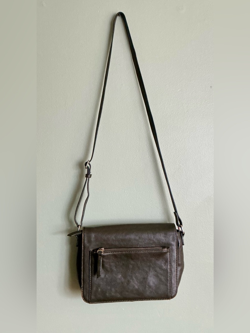 Danier Leather Bag Green USA Y2K Quiet Luxury Dark Academia Minimalist VTG Boho - Picture 3 of 16